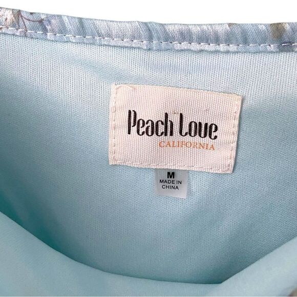 Peach Love California Flowy Floral Long Sleeve Mini Dress in Size Medium - Picture 10 of 12